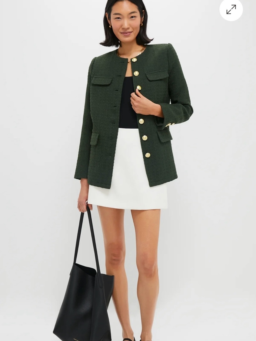Pomander Place Olive Tweed Jennings Jacket